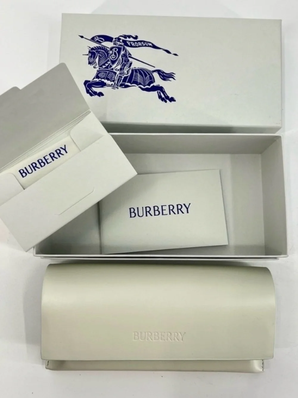 Burberry Glasses Box with Case, Authentication Packet and Cloth